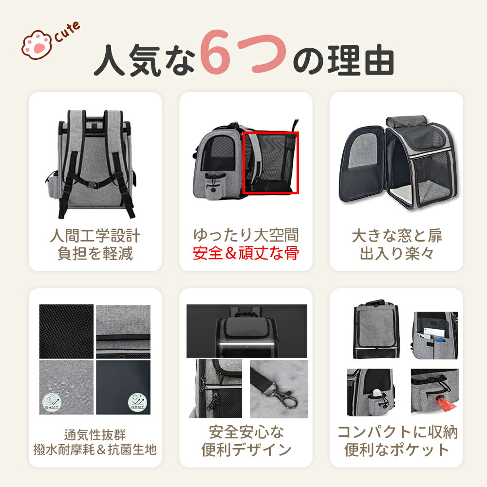 楽天市場】リュック ペットリュック ペットキャリー 犬 猫 折りたたみ
