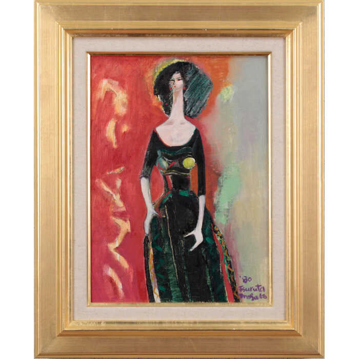 女性の肖像 油彩画 6号 F6 油絵 人物画#4 女性の肖像 油彩画 6号 F6