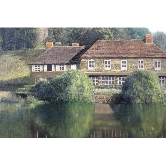 リアリズム 人気画家 中司満夫 夏草の原 6P 洋画 油彩画 写実画