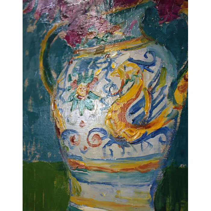 新品 アクリル画 画家の豊島輝彦先生の作品です フレーム付き 新品