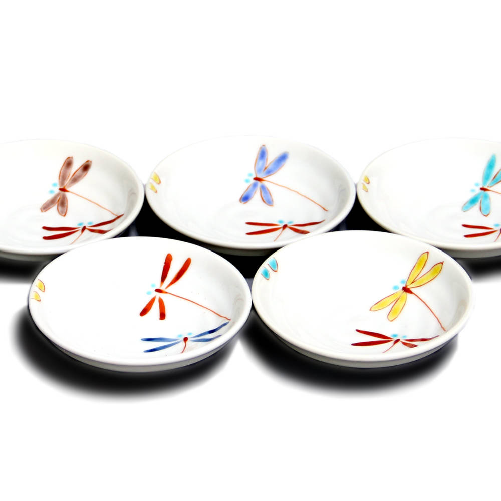 楽天市場】九谷焼 3号小皿揃（5枚セット）とんぼ絵変わり [豆皿