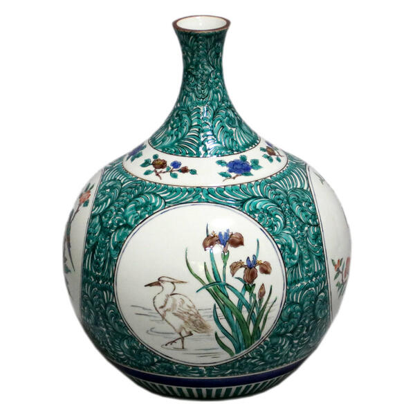 楽天市場】三ツ井為吉 九谷焼飾り壷 四面絵変花鳥図 : 九谷陶芸 北山堂