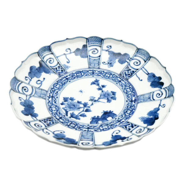 楽天市場】山本長左【宮内庁御用達】九谷焼7.5号皿（大皿）青華宝珠