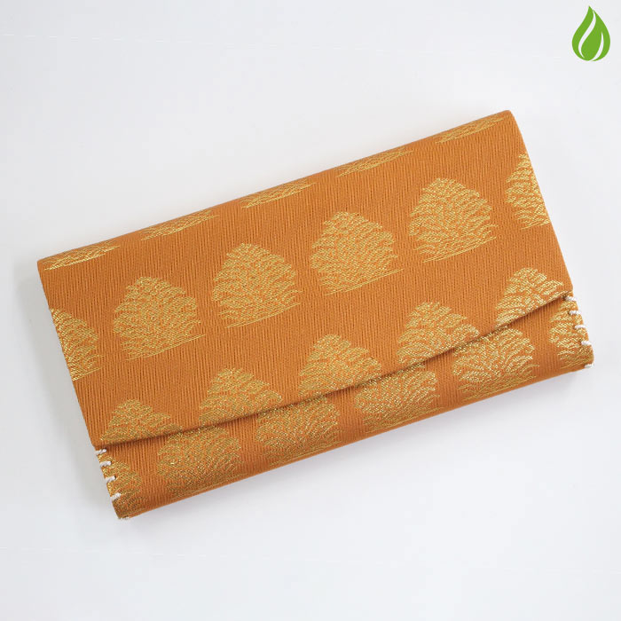 楽天市場】茶道具 名物裂 三ツ折（懐紙入） 鶏頭金襴 オレンジ （けい