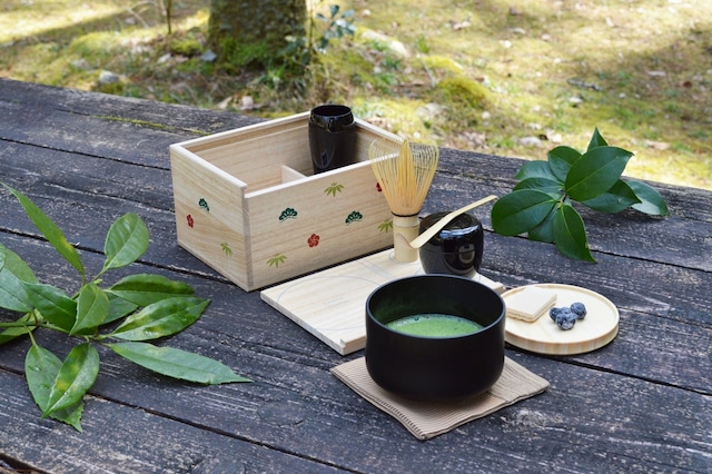 楽天市場】茶道具 セット 初心者 茶道具セット 遊茶箱 黒掻合