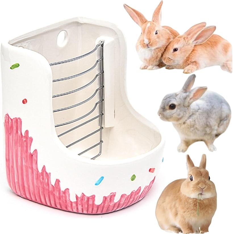 楽天市場】牧草ポット ウサギ チモシー 餌入れ フィーダー 餌箱 固定式