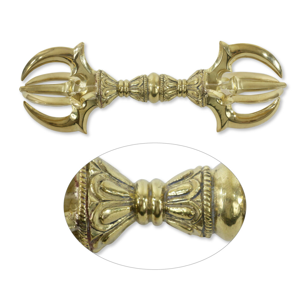 楽天市場】五鈷杵 22cm 特大サイズ 真言宗 密教法具 金剛杵 真鍮 送料