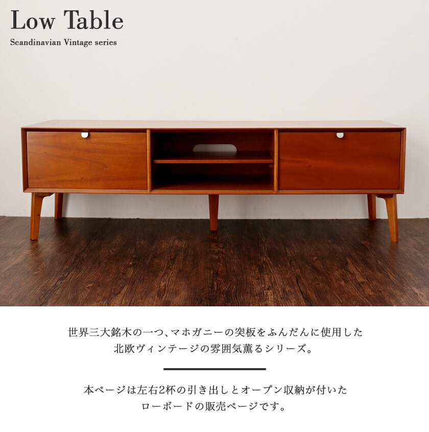 楽天市場】テレビ台 ミドルタイプ 脚付き 引き出し 幅150 木製 背面