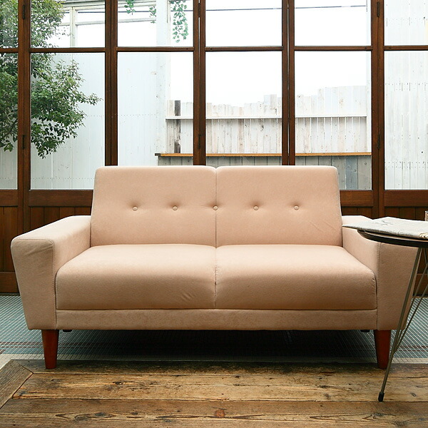 楽天市場】リビングソファ 3人掛け 「Retro レトロ」 幅184cm ベージュ