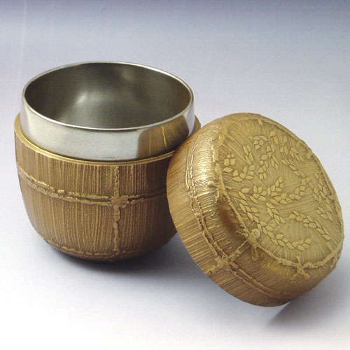 楽天市場】【茶道具】【送料代引手数料無料】俵大棗（内銀）稲穂蒔絵