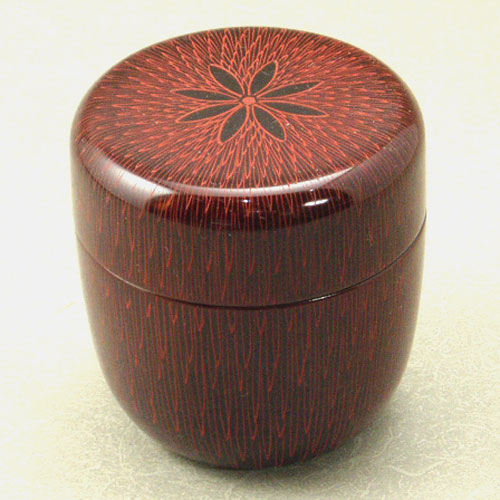 楽天市場】【茶道具】【送料・代引手数料無料】溜中棗朱菊彫り蒟醤