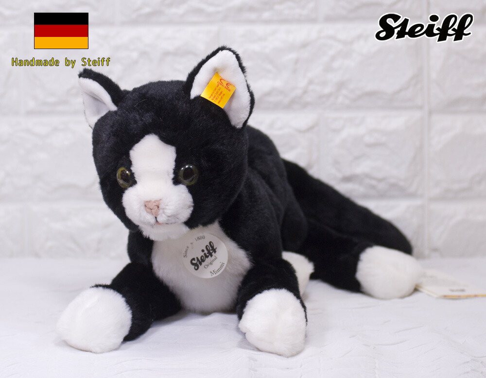 Steiff シュタイフ ねこ Mimmi Mimmi dangling cat, 30 cm, black