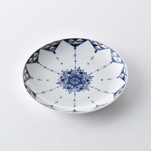 林 九郎作 八角形の青い牛の絵皿 鉢2個セット F）林 九郎作 八角形の