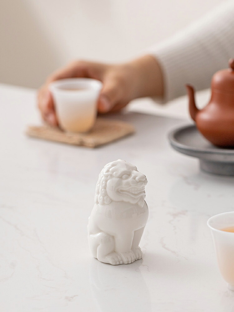 楽天市場】【1匹のみ】IwaiLoft 獅子の置物 白獅子 白盛 陶磁器 家の