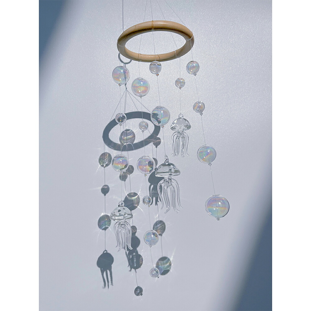 楽天市場】夏の風詩物 吊り下げ 飾り 風鈴 ガラス風鈴 手作り ガラス