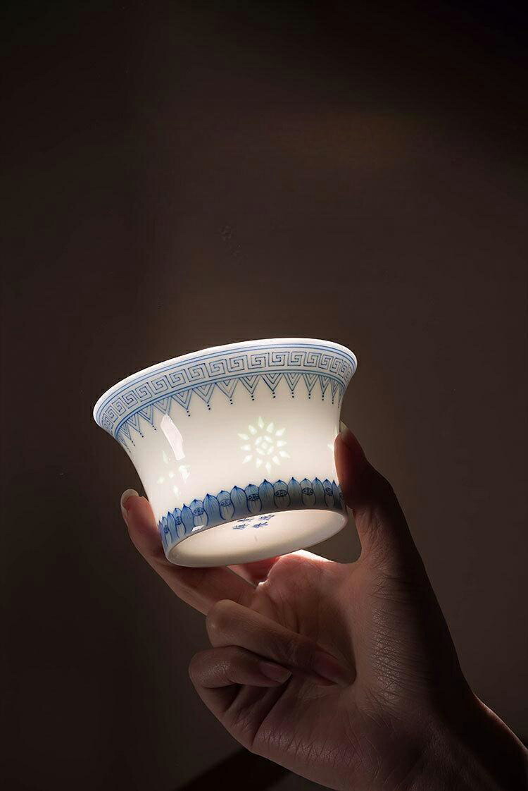 楽天市場】【愛着を感じる・凛】透かし模様で茶の色が見える 玲瓏磁器