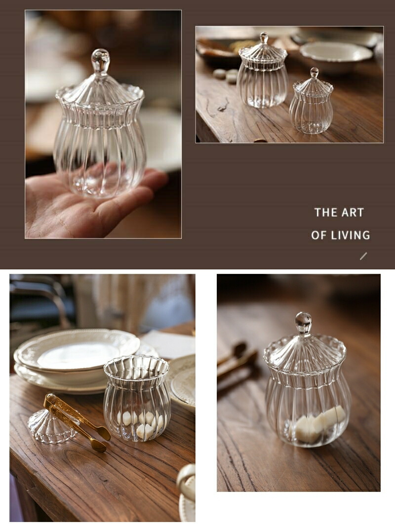 楽天市場】かわいい ガラス 小鉢 蓋付 砂糖入れ 調味料ポット 砂糖