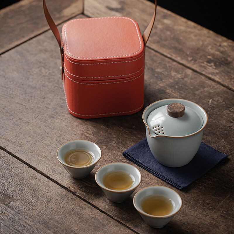 楽天市場】雨過天青 陶磁器 汝窯 青磁 宝瓶 茶器セット 茶杯 湯飲み 盃