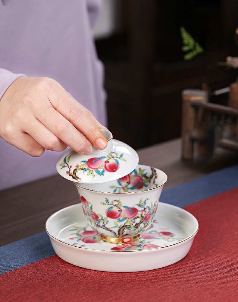 煎茶桃図古珍器 煎茶桃図古珍器 煎茶桃図古