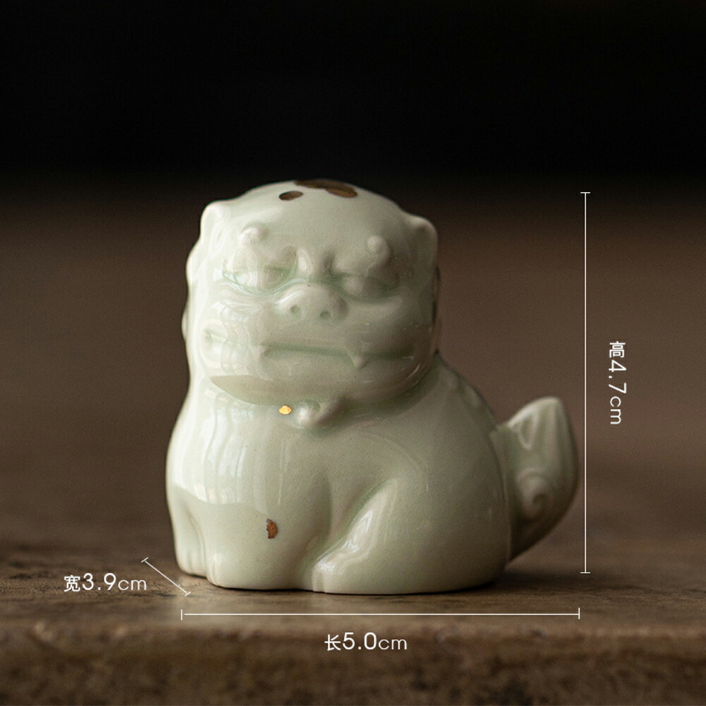 楽天市場】【1匹のみ】IwaiLoft 獅子の置物 陶磁器 筆置き ミニ 文鎮