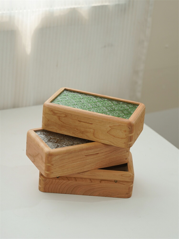 翡翠 水差し 四角形 木箱付き