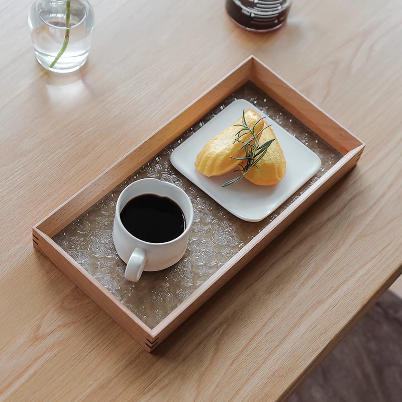 楽天市場】【30.5*20*H3.5cm・美しい木目】上品で使い勝手の木製トレー