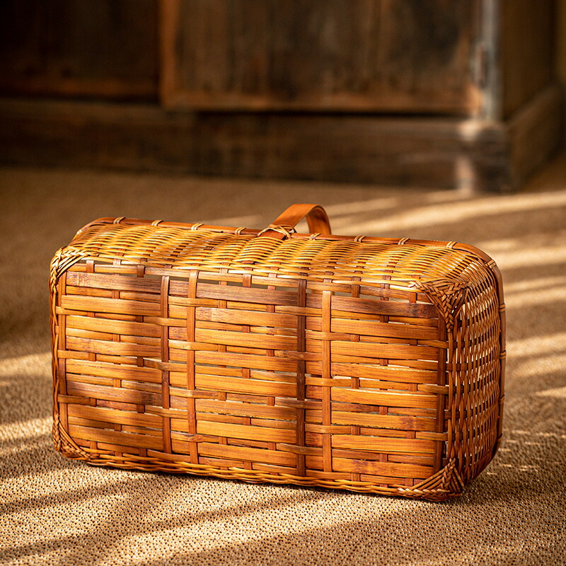 楽天市場】清境Craft 自然素材にこだわったかご 竹 かご 手作り 竹籠