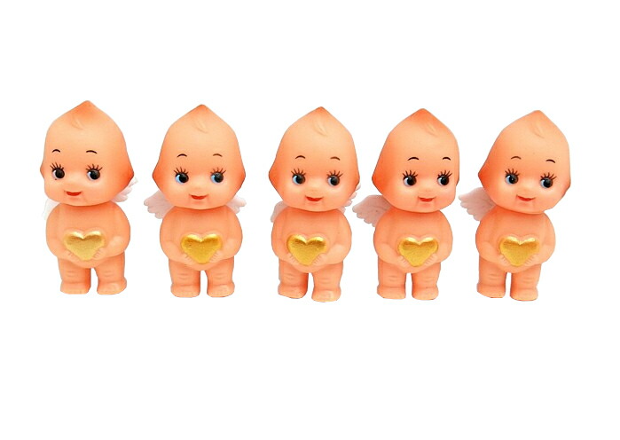 楽天市場】【日本製】ハートキューピー人形 ゴールド 身長5cm（5体