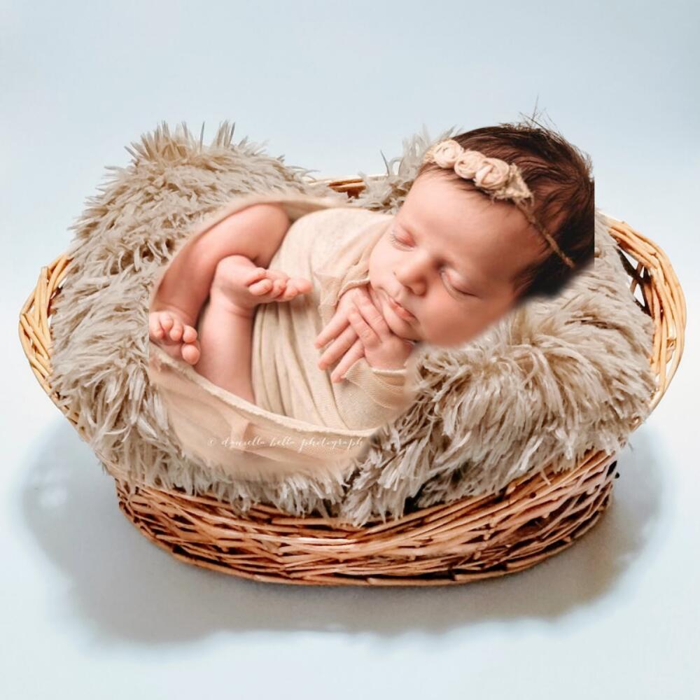 楽天市場】ニューボーンフォト バスケット カゴ クッション まくら