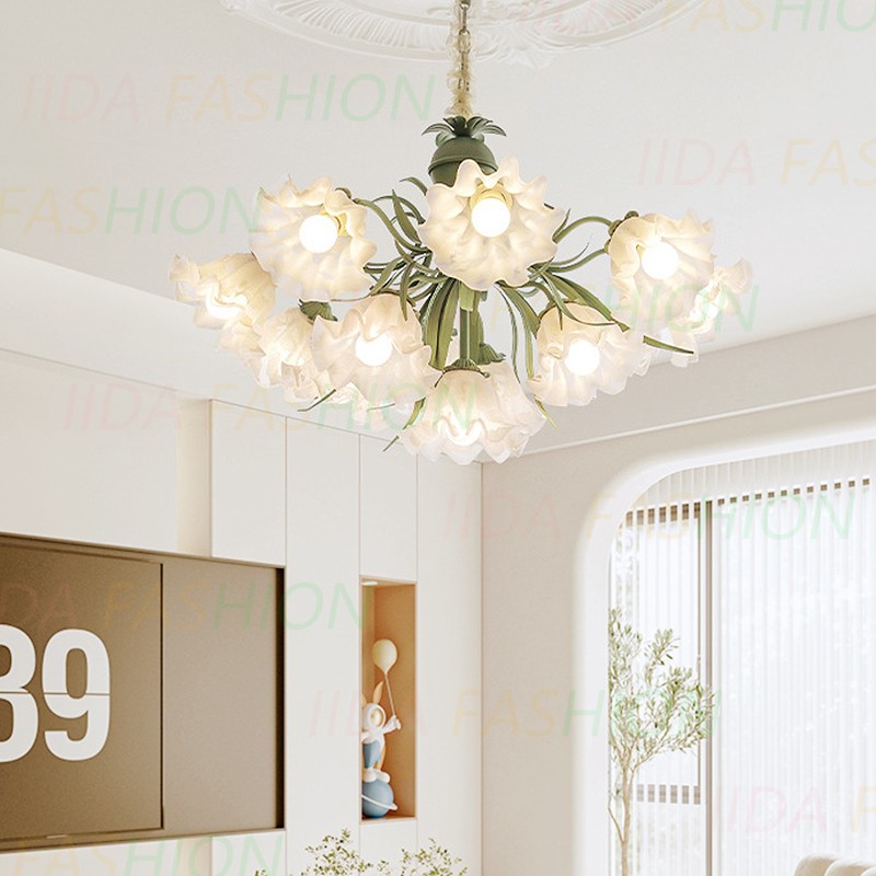 フラワーモチーフ アンティーク ヴィンテージ シャンデリア 6灯