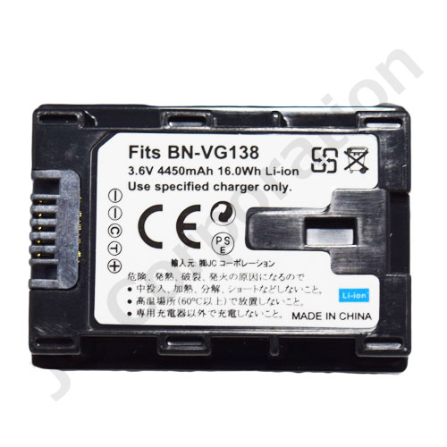 JVC BN-VG129 バッテリー 2880mAh 4個セット 充電式 JVC BN-VG129