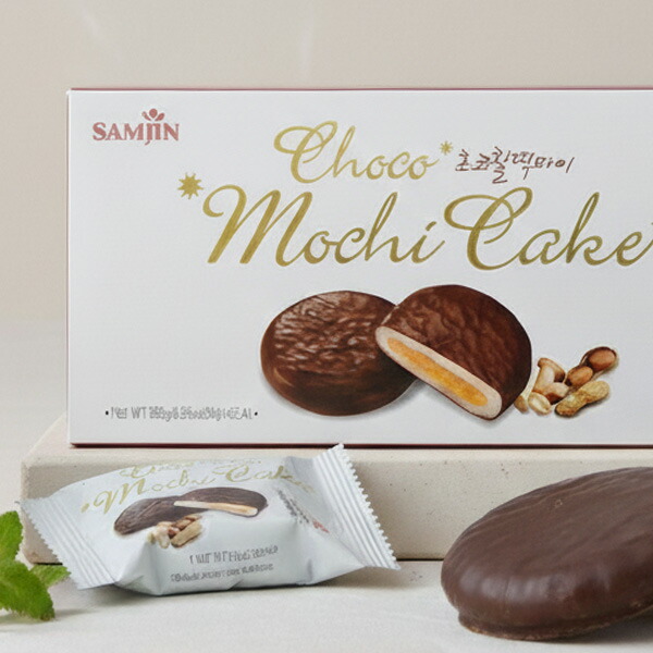 楽天市場】[サムジン] SANJIN チョコ餅パイ ピーナッツクリーム / 186g
