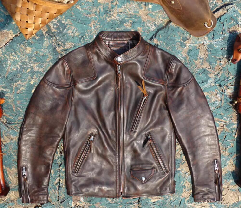 楽天市場】秋冬 新品 上品 茶芯馬革 ユーズド加工 レトロ 本革