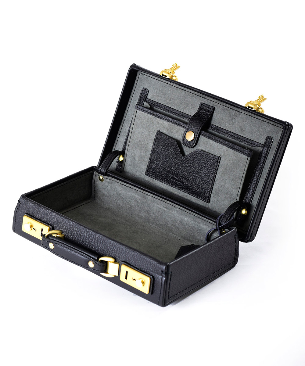 楽天市場】FUJITAKA レザートランク レザーミニトランク 23cm