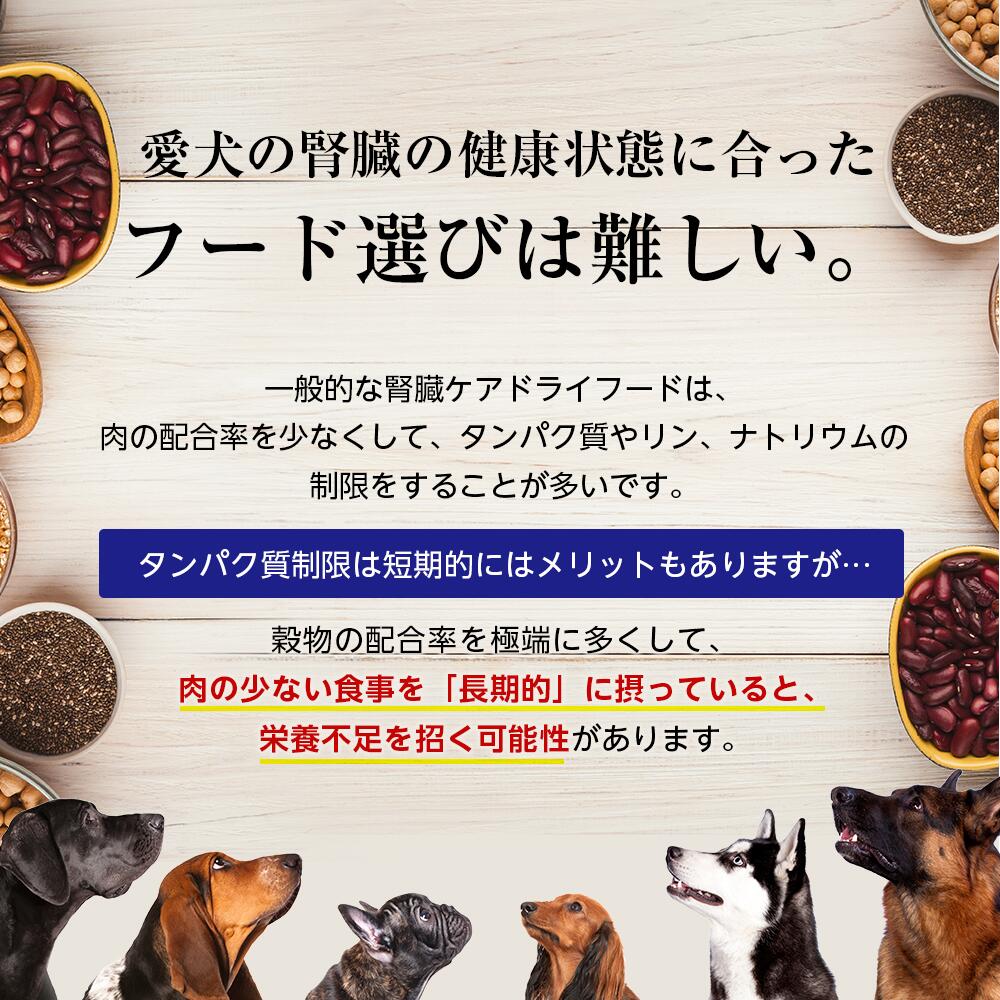 楽天市場】【腎臓】和漢みらいのドッグフード 特別療法食（1kg×1袋）＋