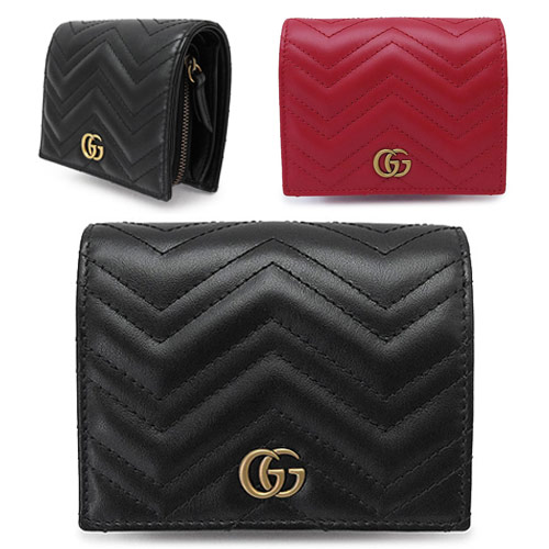 GUCCI グッチ 二つ折り 財布 GGマーモント