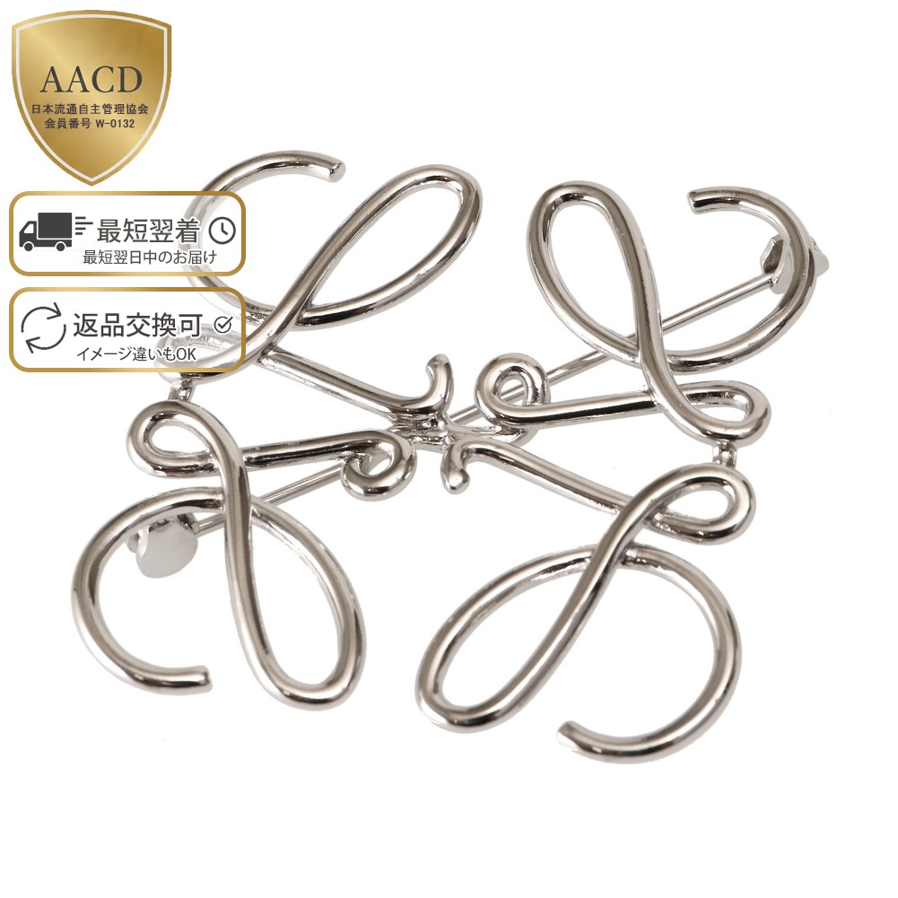 ロエベ アナグラムブローチ メタル