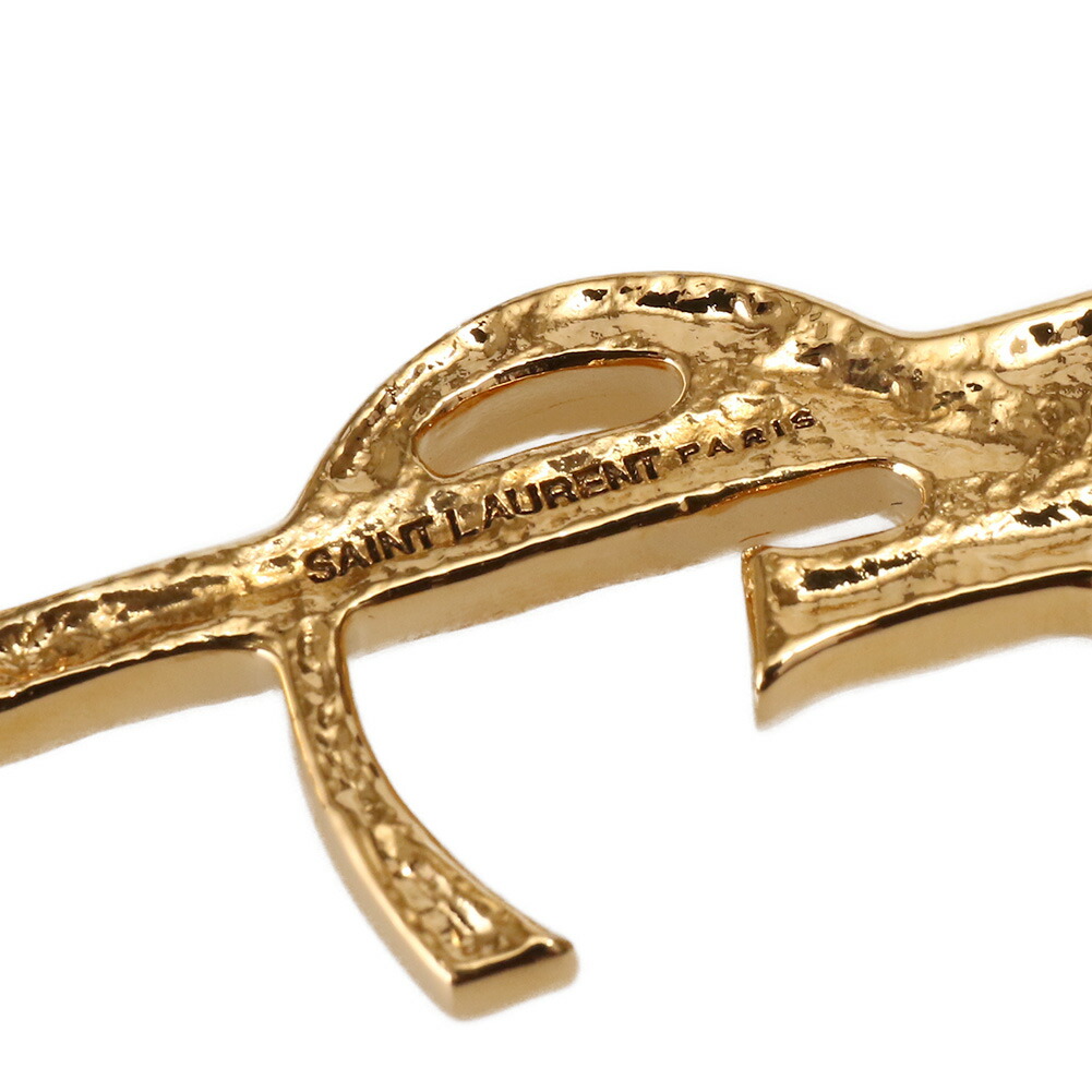 SAINT LAURENT YSLロゴブローチ クロコダイル 【公式通販】