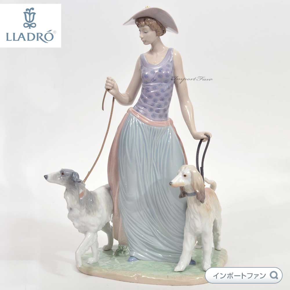 楽天市場】リヤドロ 優雅な散歩のひととき 女性 犬 05802 LLADRO