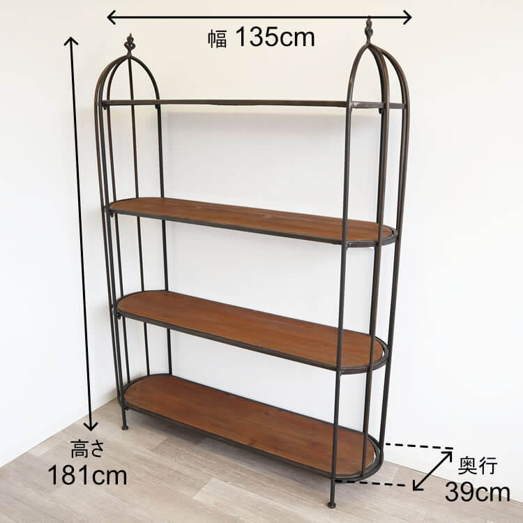 楽天市場】オープンラック シェルフ アイアン 4段 棚 おしゃれ ラック