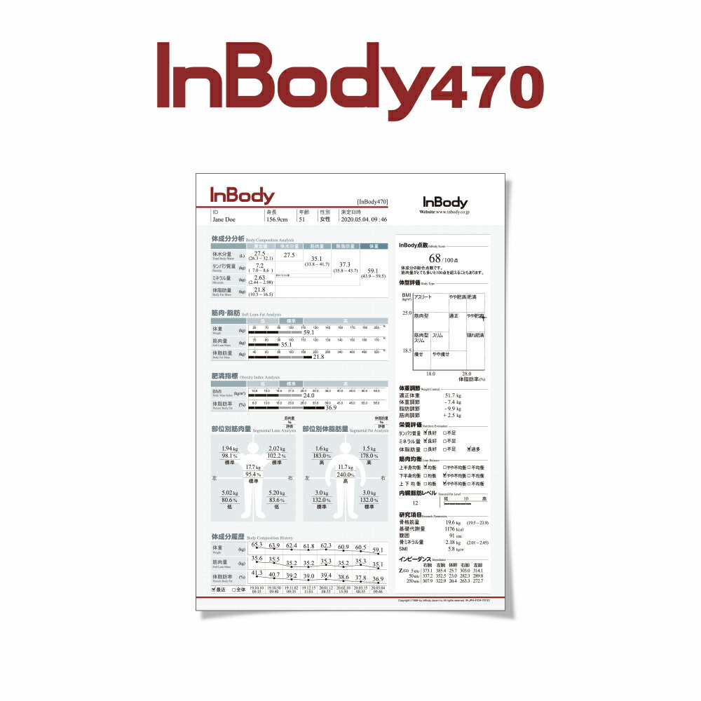 楽天市場】InBody470専用結果用紙 1,000枚入り インボディ 消耗品