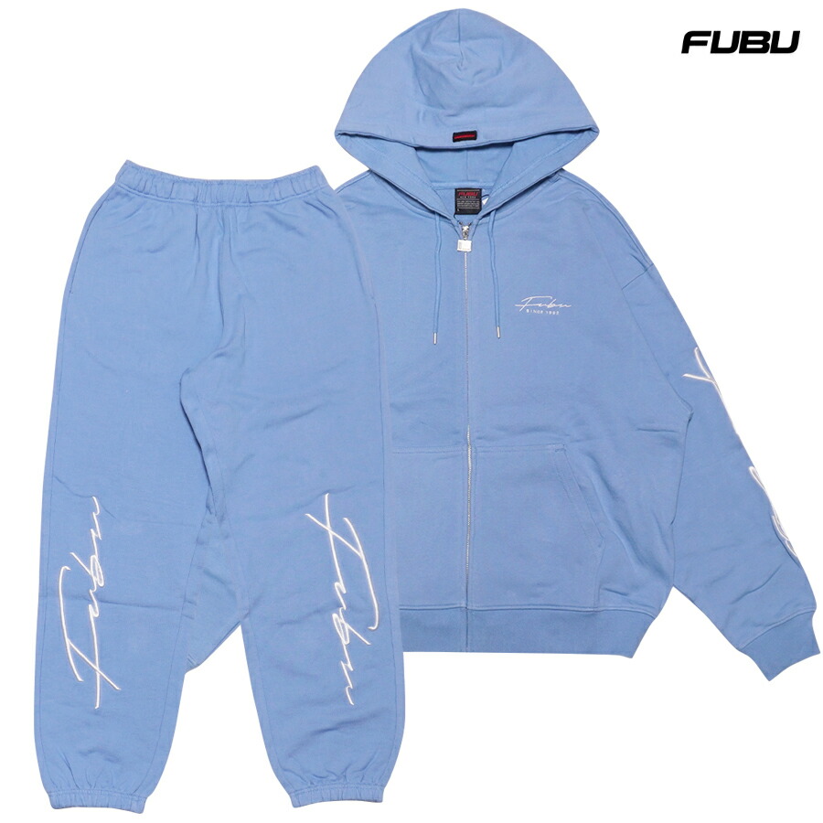 BABYMONSTER 青 ジップアップパーカーL＆スウェットパンツセット