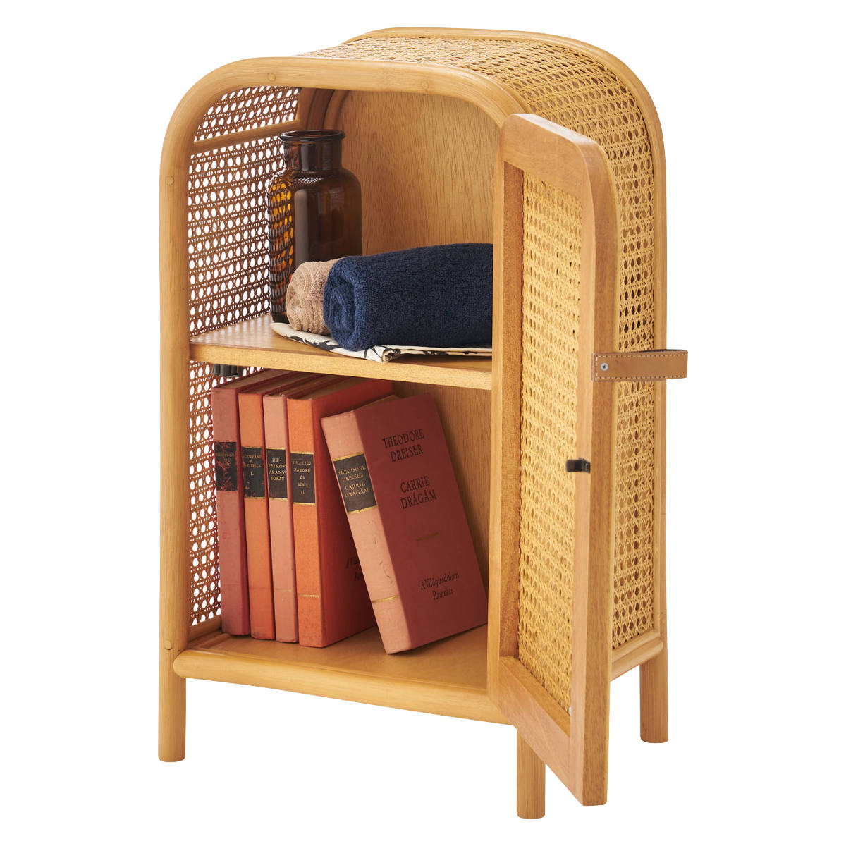 楽天市場】ラタン キャビネット 幅36cm 2段 かごめ編み （ 収納 棚 扉