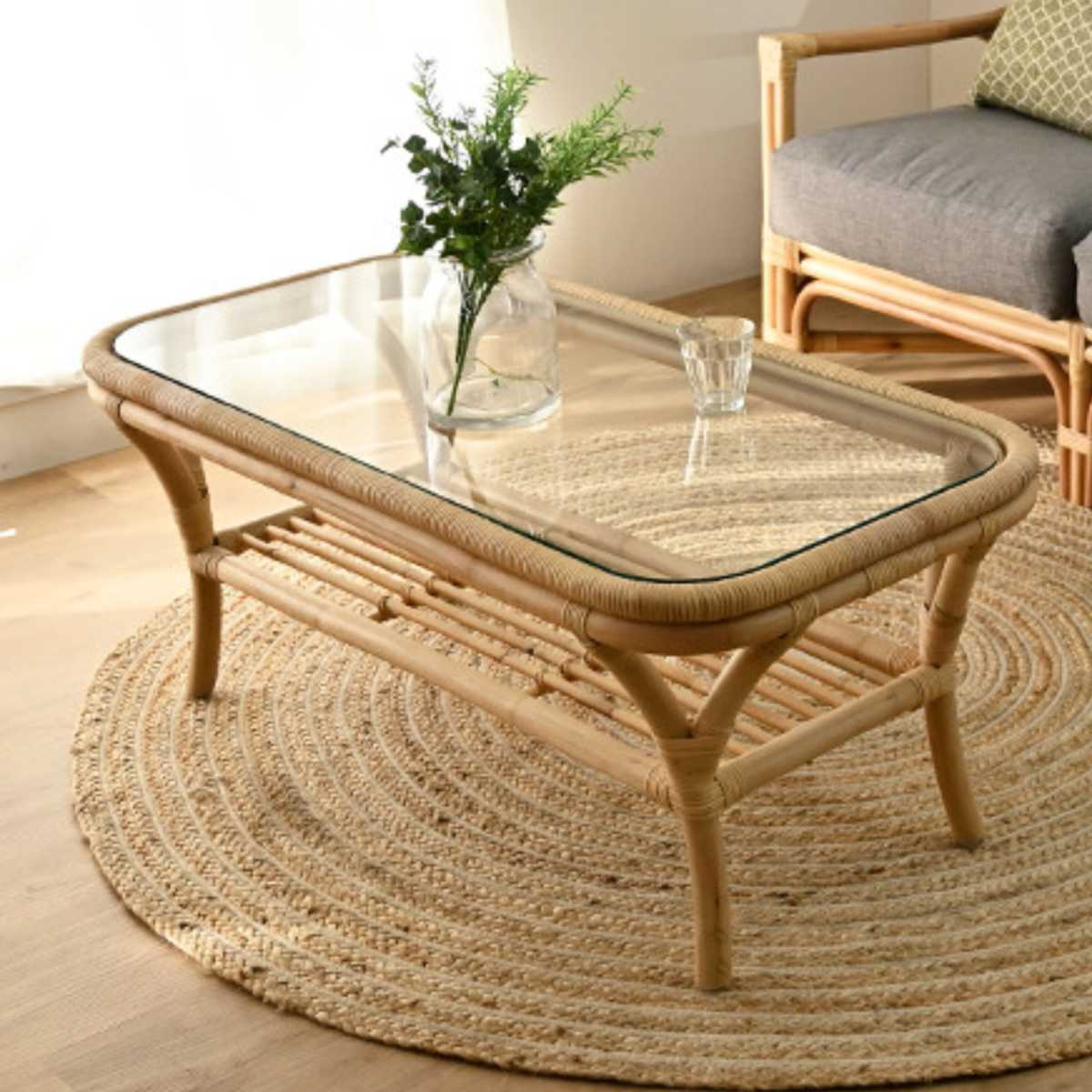 楽天市場】籐製 ラタン（センターテーブル・ローテーブル｜テーブル