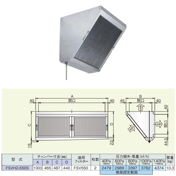 楽天市場】ホーコス 厨房用グリースフィルター 高風量Vフィルター