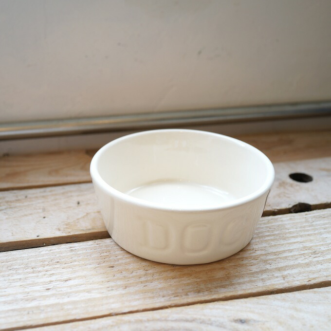 楽天市場】BAUER POTTERY バウアーポッタリー DOG BOWL S ホワイト