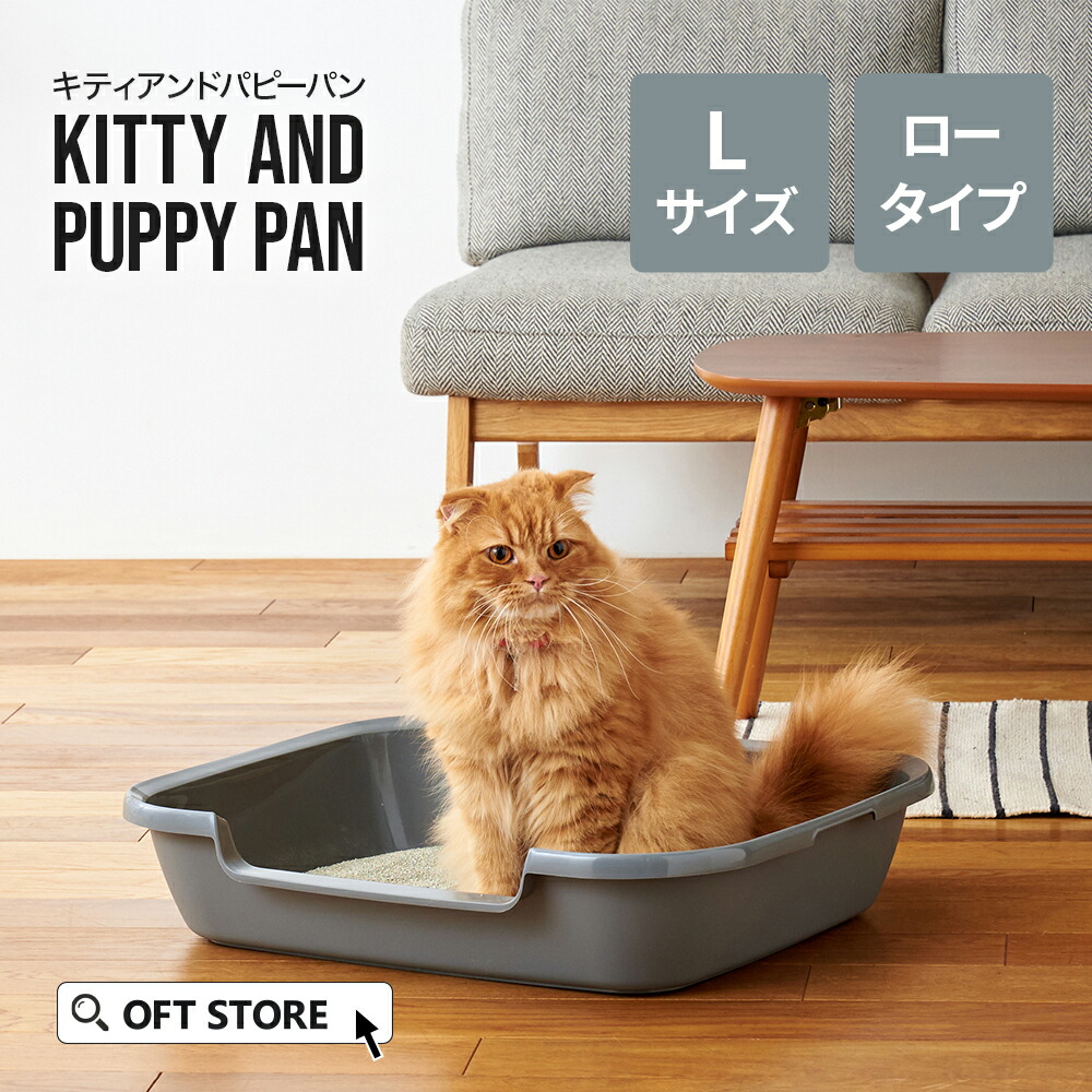 楽天市場】【OFT】 Kitty and Puppy Pan L トイレ 猫 ネコ ねこ 大型