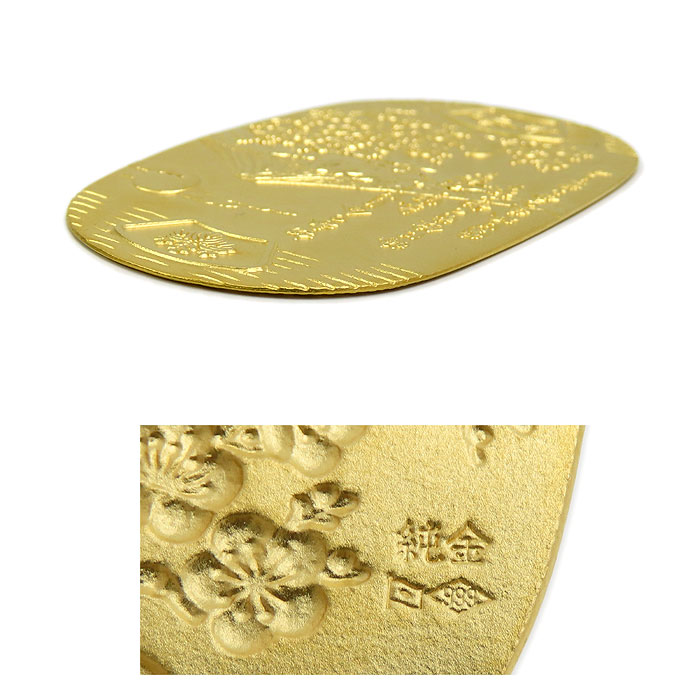 楽天市場】光則作 純金 K24 小判 新春の令和 約30g 木箱入 ホール