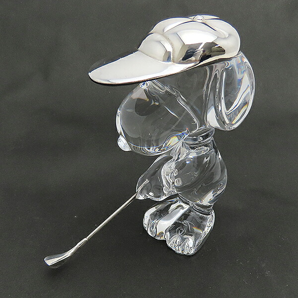 バカラ ゴルフ パターをする男性 アンティーク クリスタル ガラス 置物