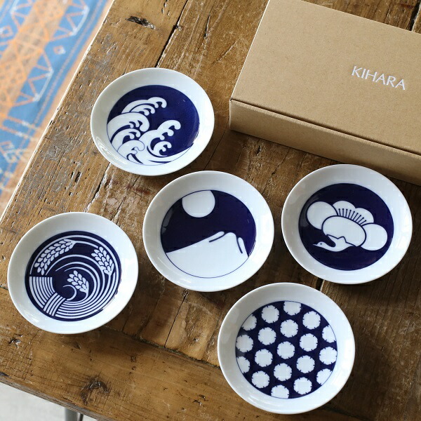 楽天市場】KIHARA キハラ小紋 豆皿 KOMON Mamezara季節紋5種セット